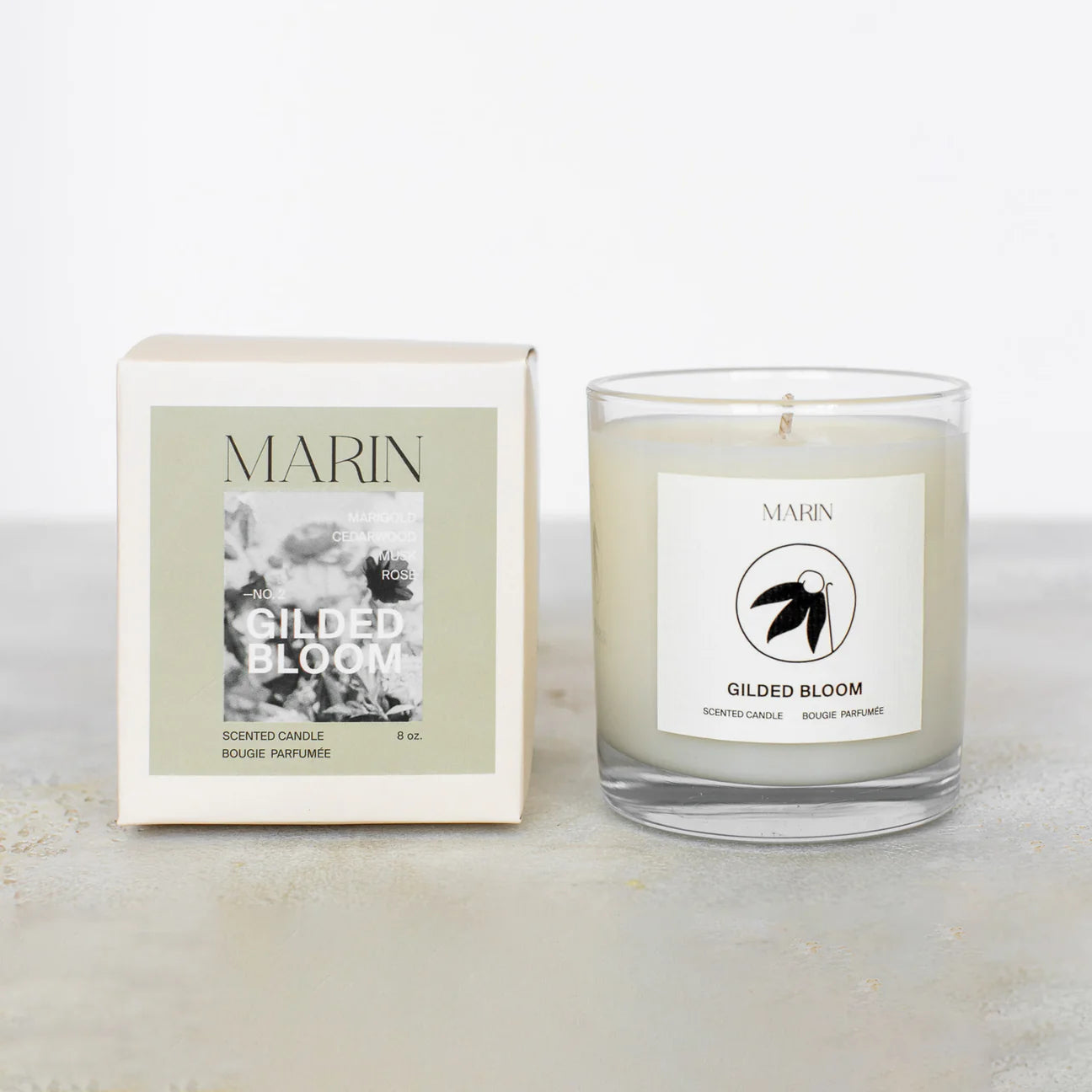 No. 2 Gilded Bloom Candle by Marin