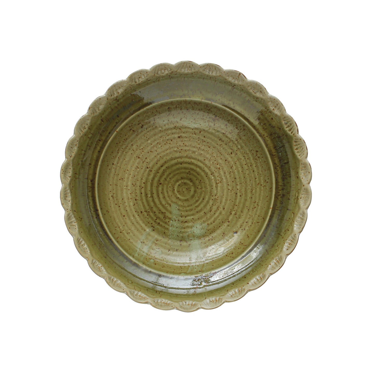 Scalloped Edge Stonewear Bowl