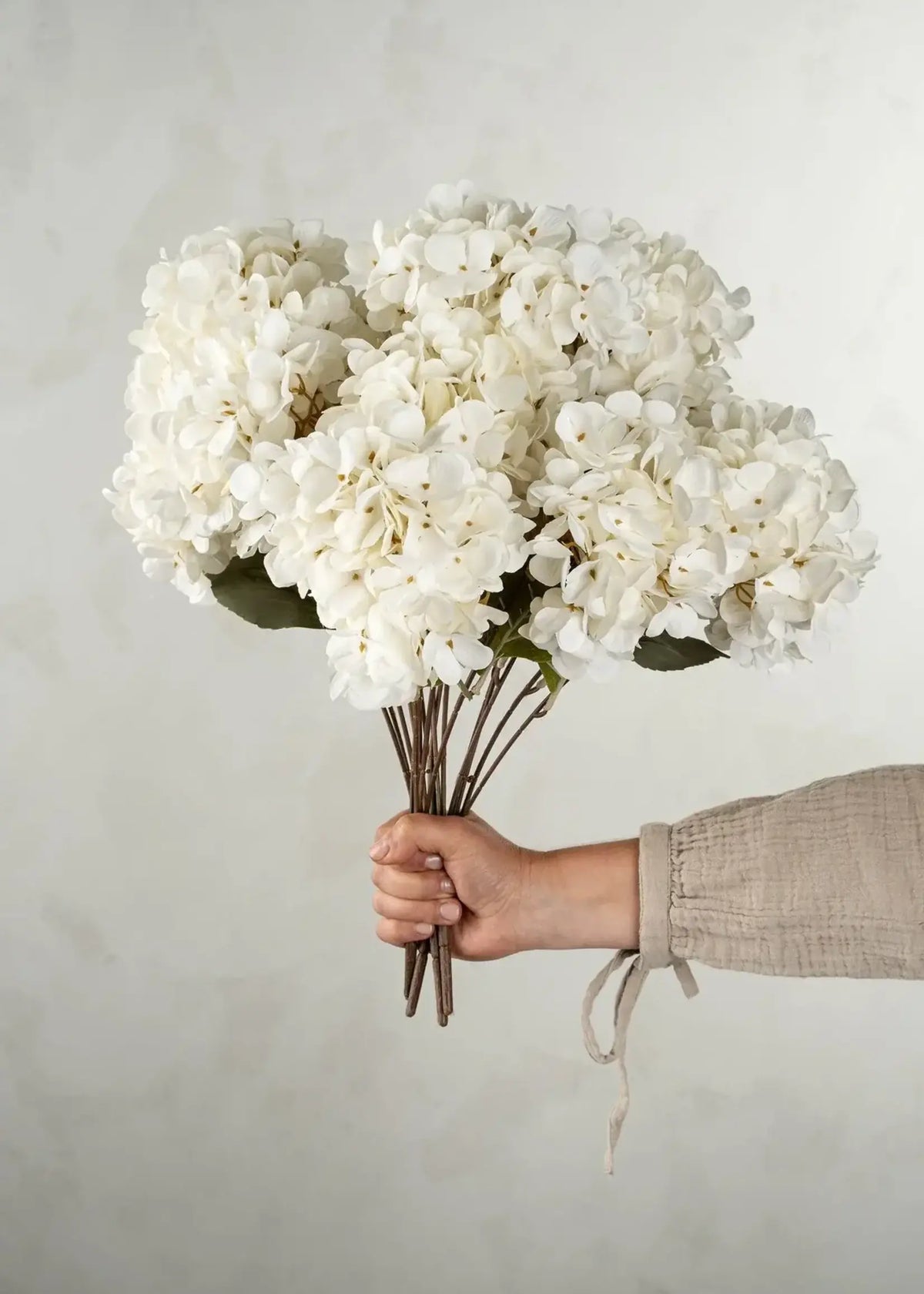 Faux Hydrangea Floral Stem