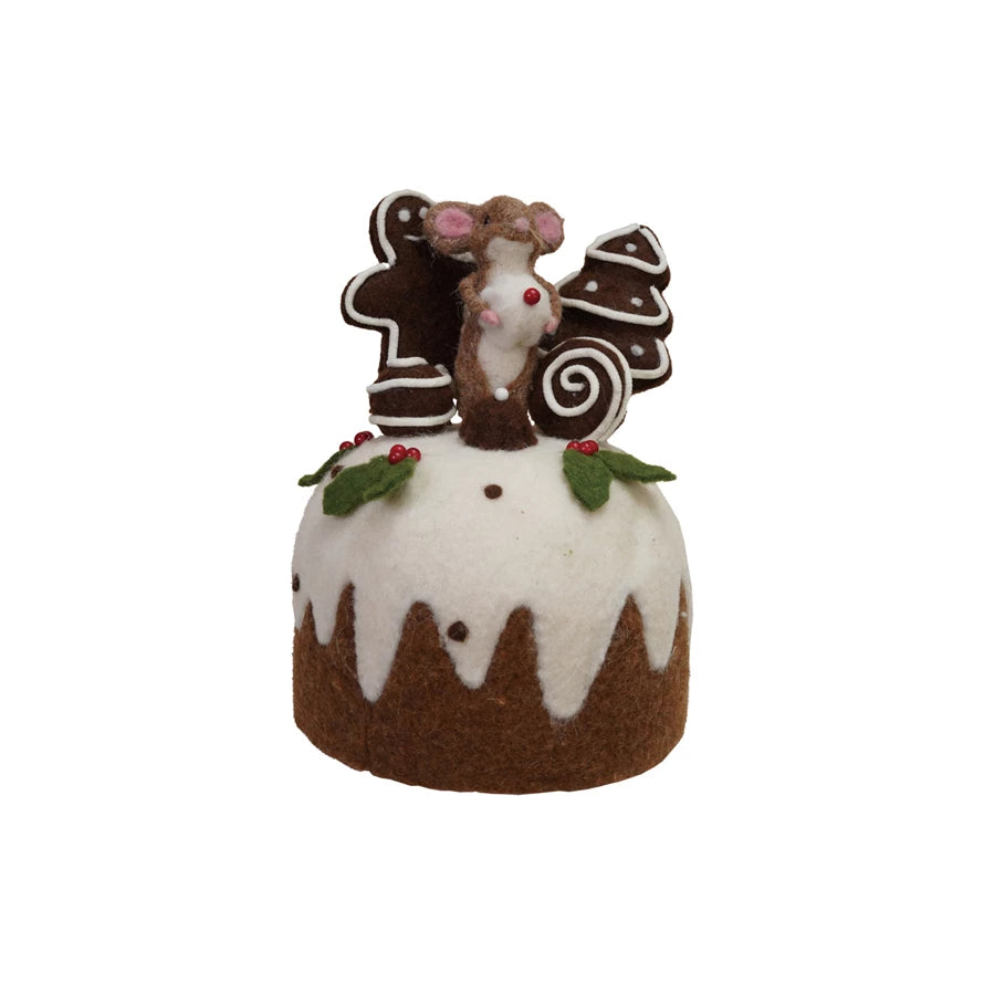 Gingerbread Cake Felt Mouse