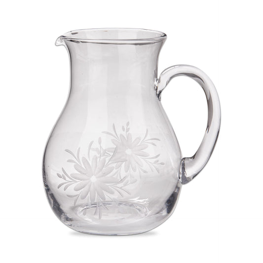 Fleur Etched Pitcher