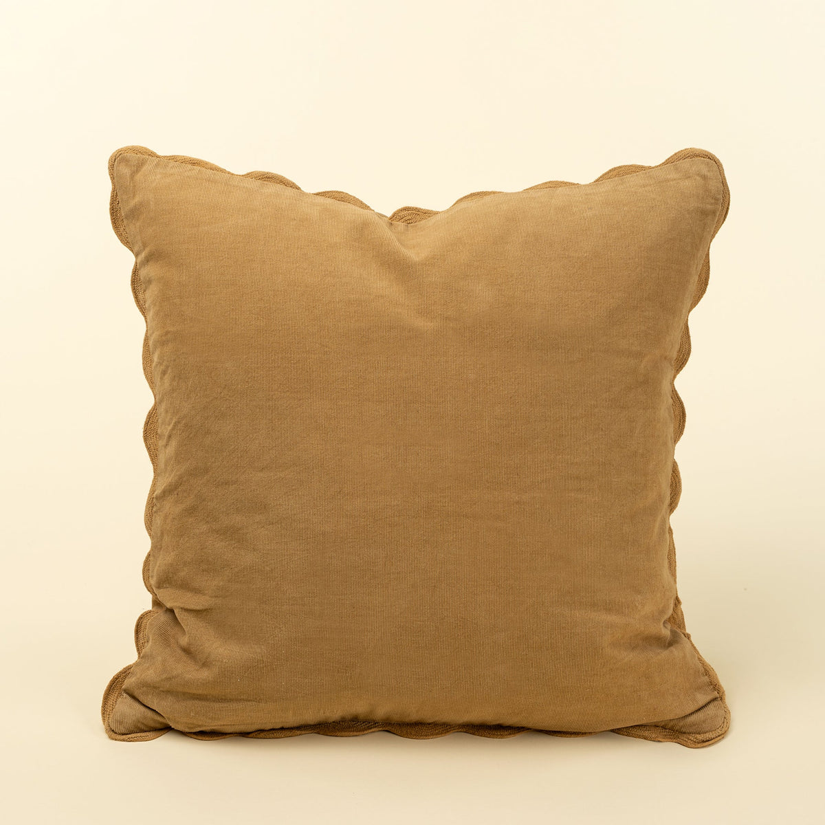 Corduroy Scallop Pillow Gold