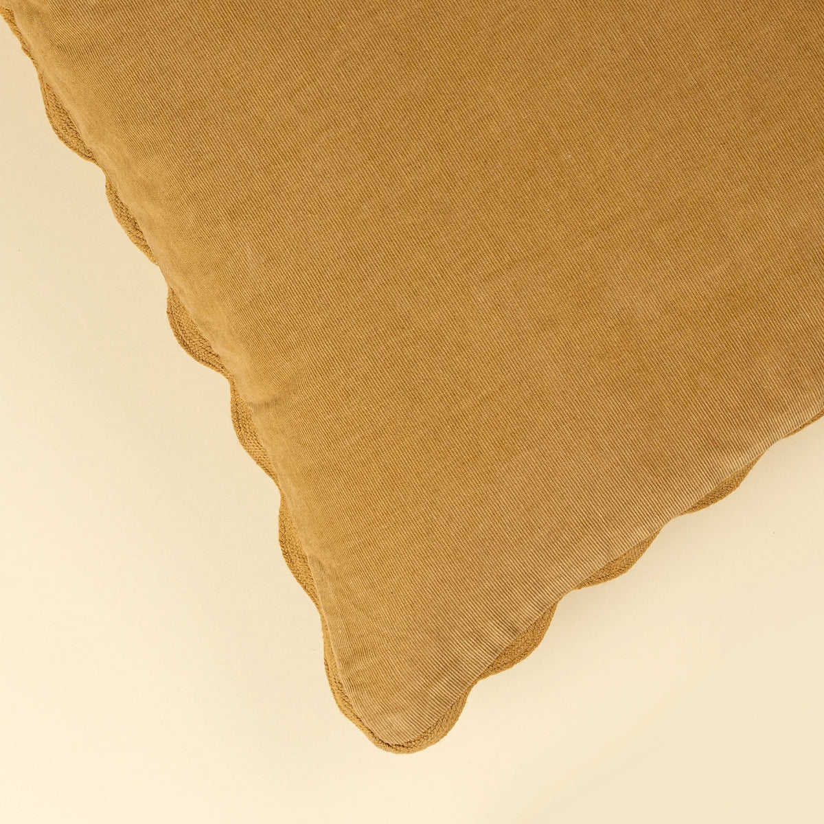 Corduroy Scallop Pillow Gold