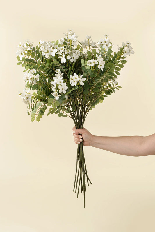 Faux Locust Flower Branch