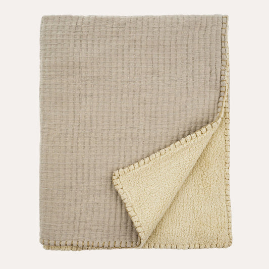 Kantha Stitch Sherpa Throw