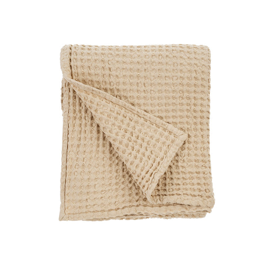 Stonewash Waffle Cream Throw