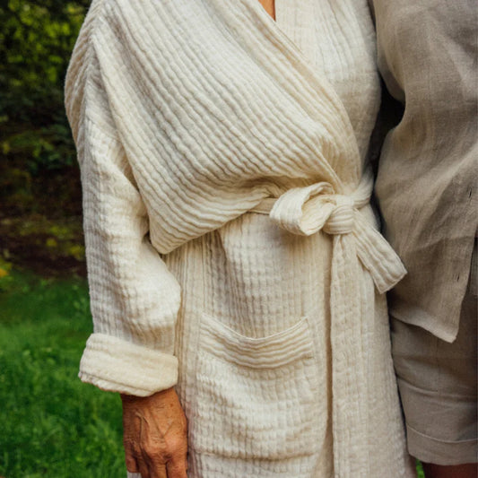 Crinkle Linen Cotton Robe