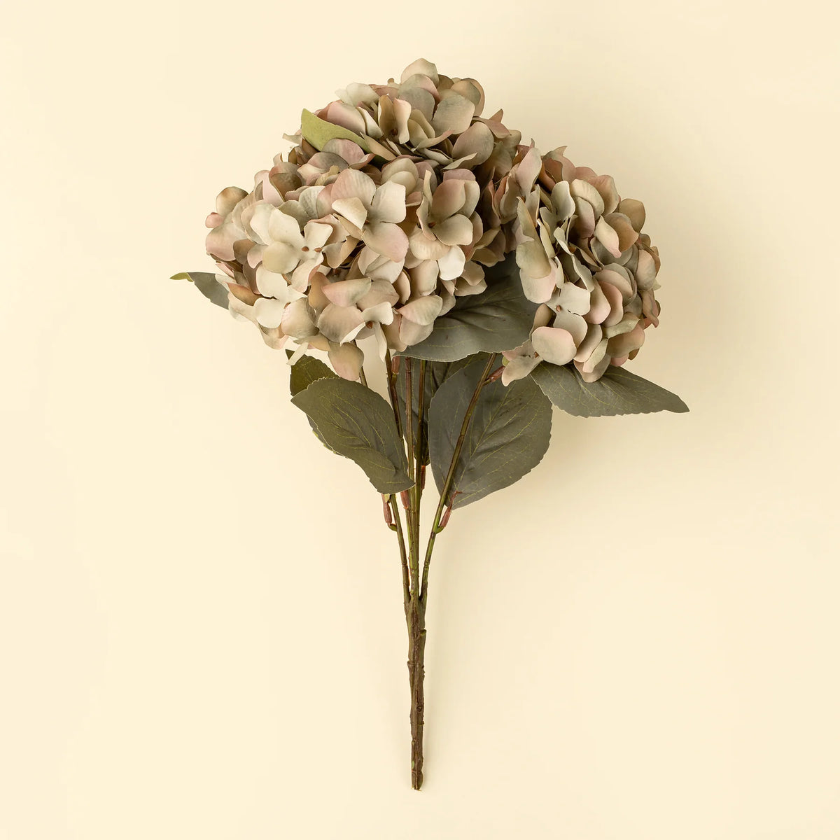 Faux Autumn Hydrangea Spray, Vintage Green
