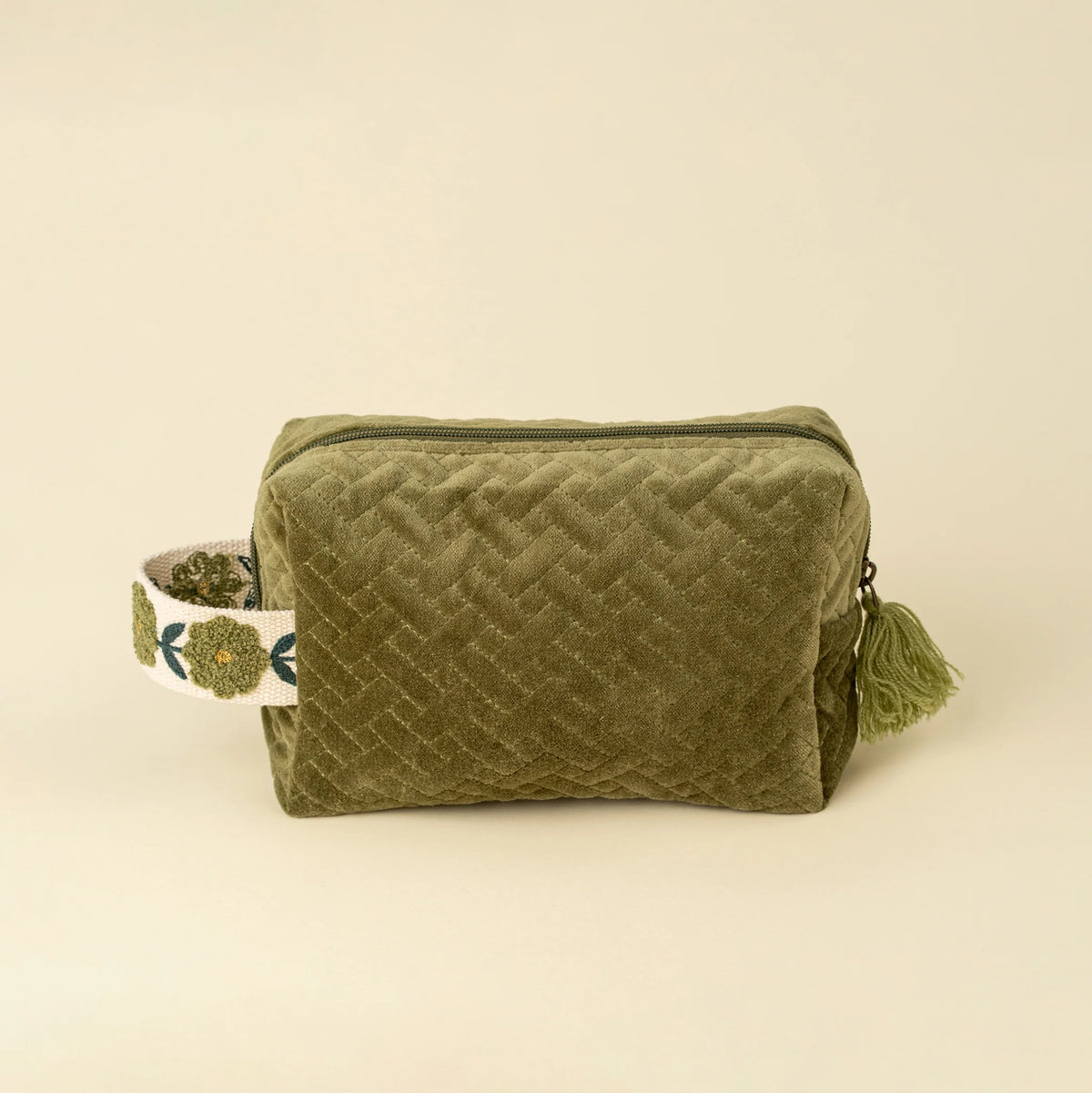 Rosette Velvet Vanity Pouch