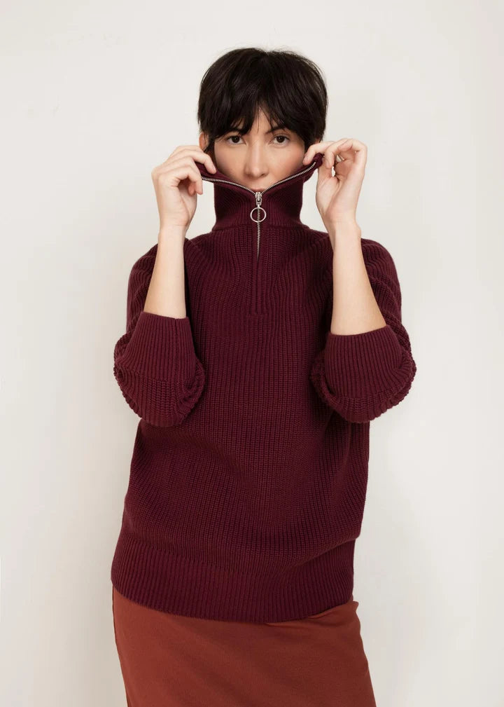 Devon Funnel Zip Sweater