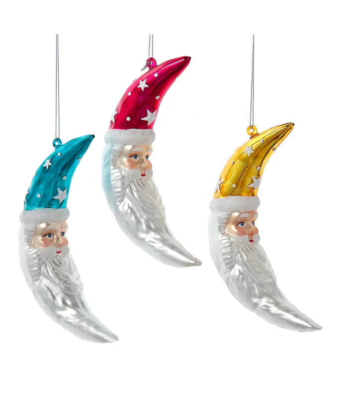 Santa Moon Ornament