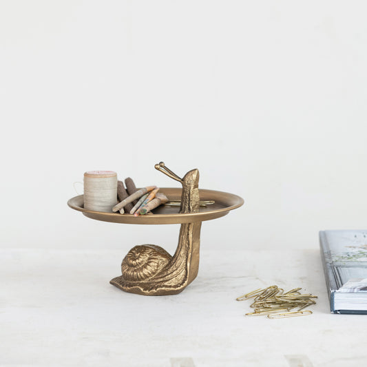 Brass Snail Tray Stand