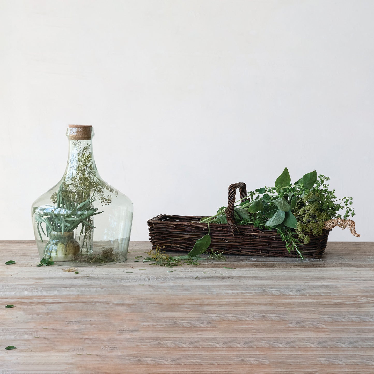 Hand Woven Reed Willow Basket