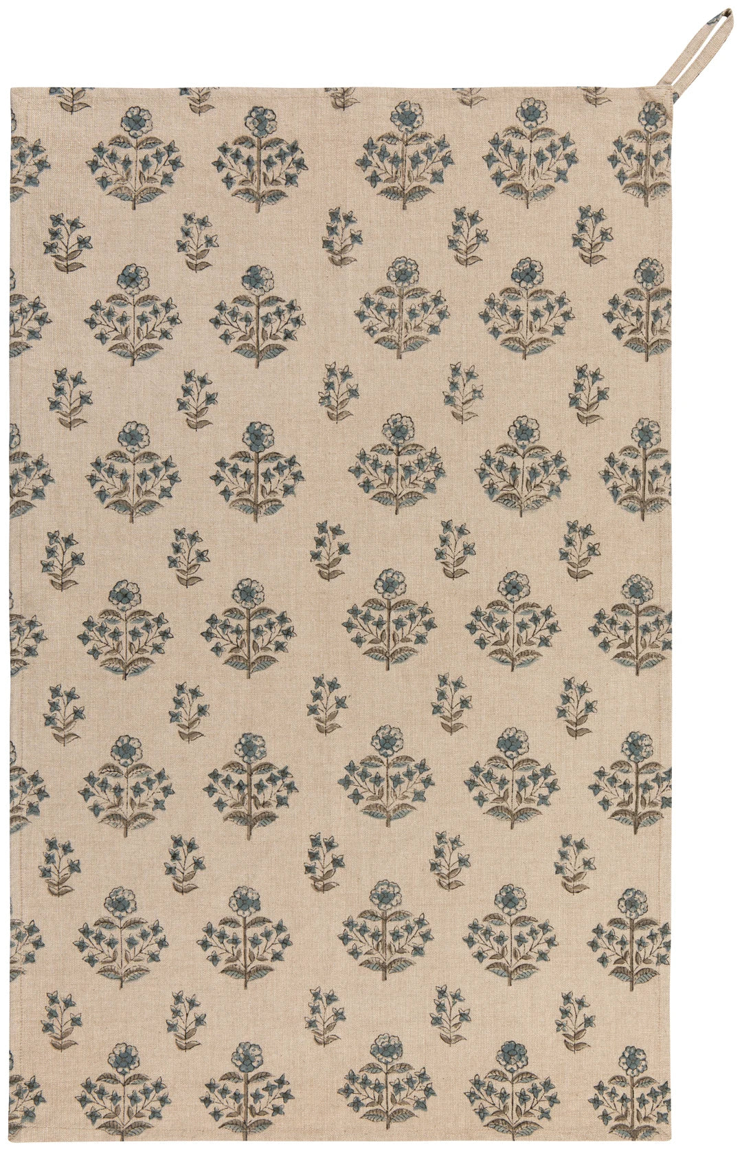 Salvia Block Print Tea Towel
