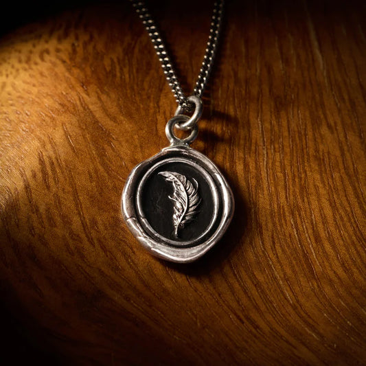 Feather Talisman Necklace by Pyrrha
