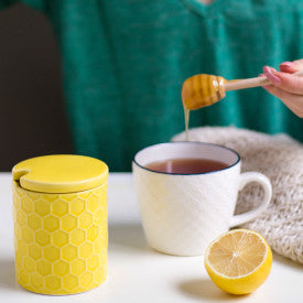Honey Comb Honey Pot