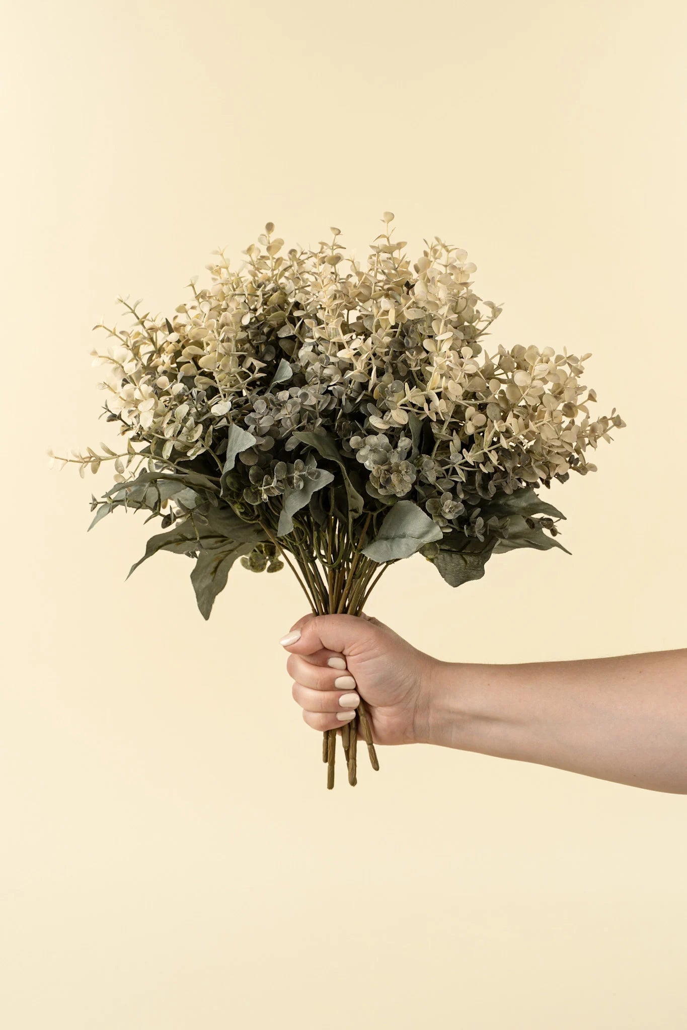 Faux Primrue Eucalyptus Spray