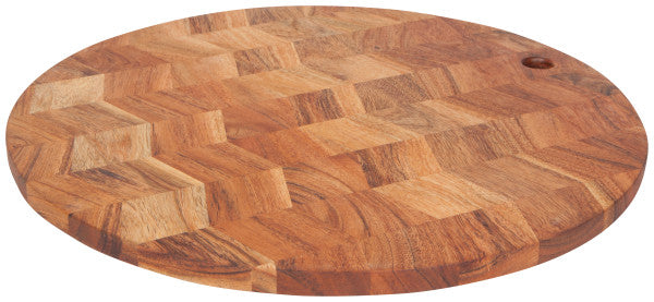 Chevron Acacia Wood Serving Board