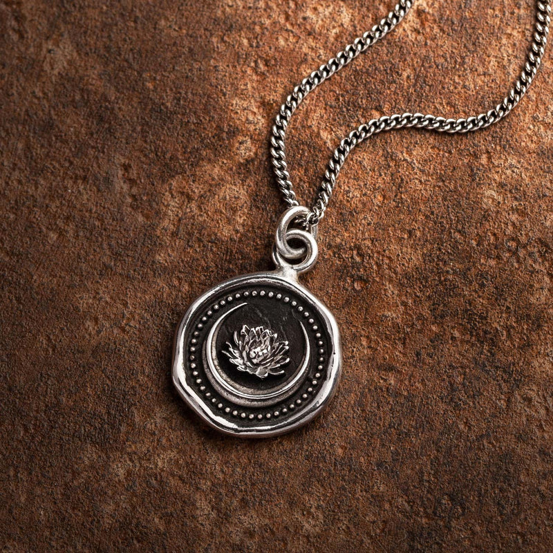 Lotus Flower Talisman Necklace by Pyrrha