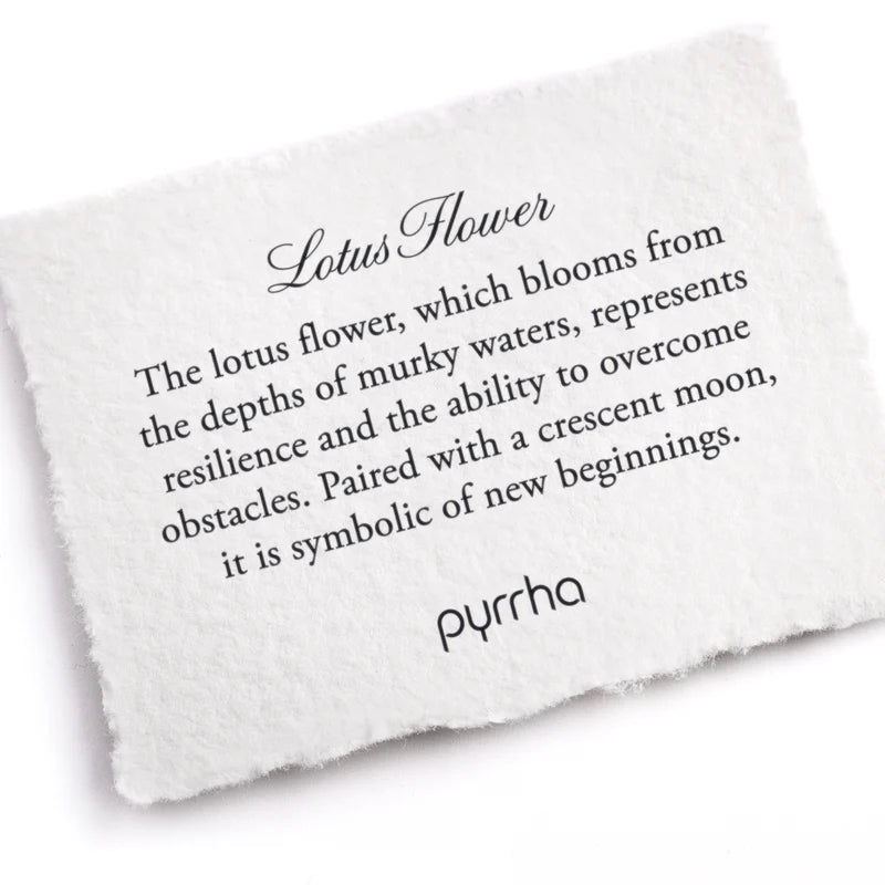 Lotus Flower Talisman Necklace by Pyrrha