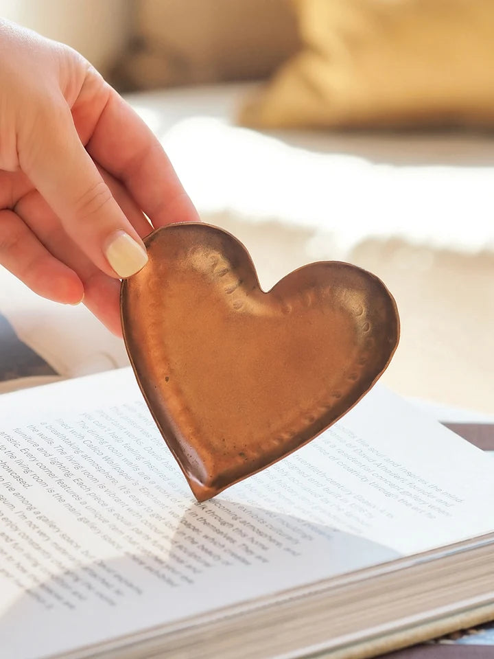 Copper Heart Catchall Dish