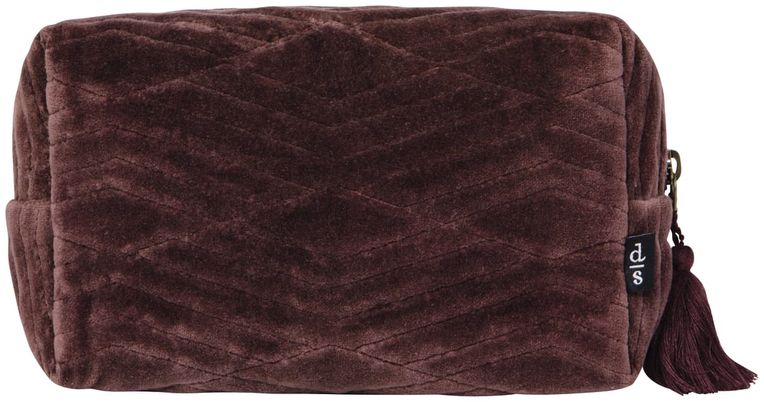 Quilted Velvet Cosmetic Bag