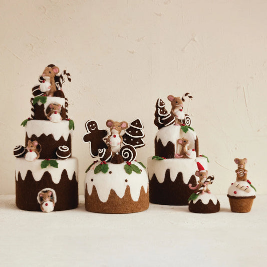 Gingerbread Cake Felt Mouse