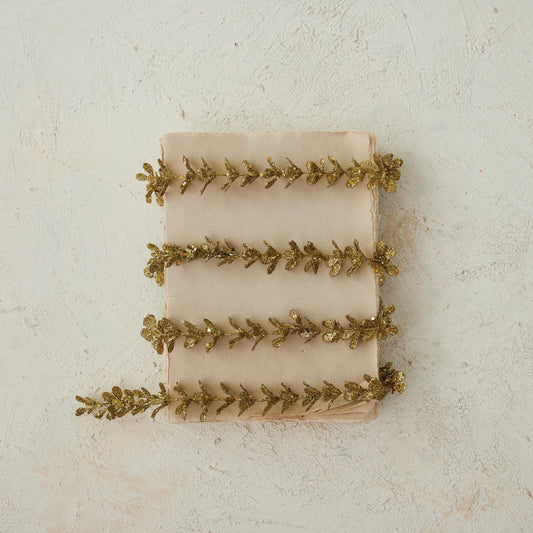 Faux Boxwood Glitter Garland