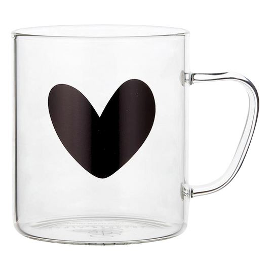 Glass Heart Mug