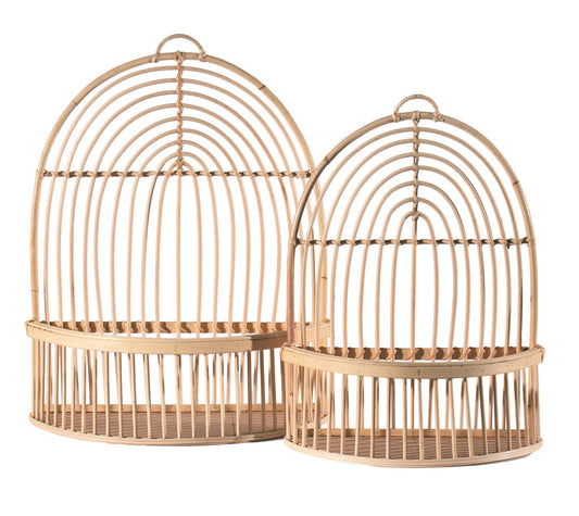 Rattan Cane Arch Baskets